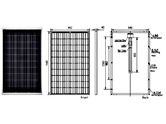 Poly panel with 60pcs cells